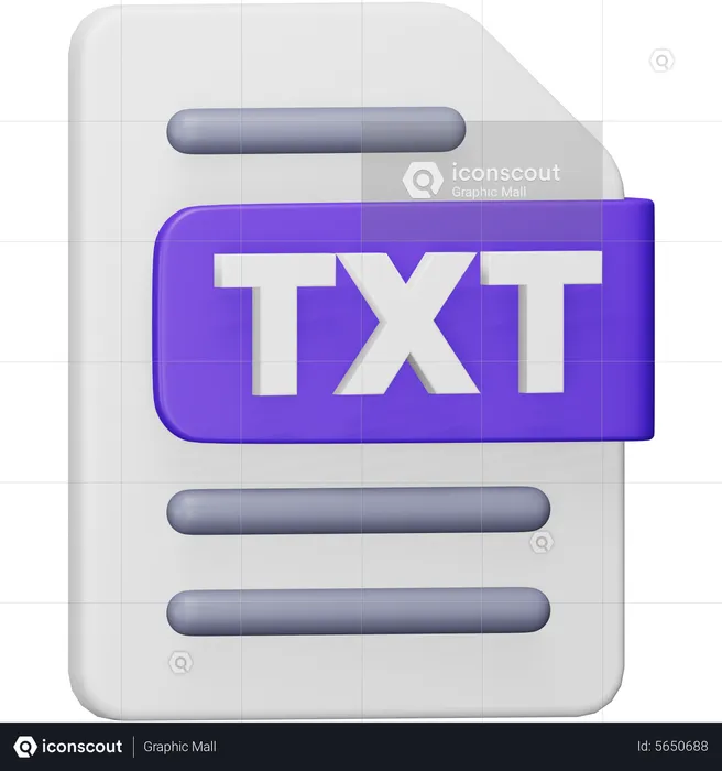 Txt File  3D Icon