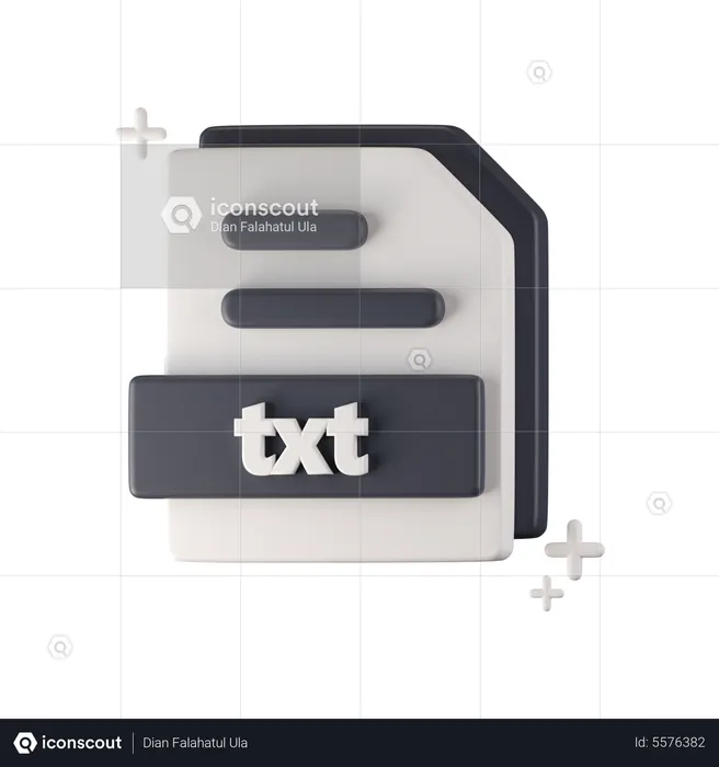 Txt File  3D Icon