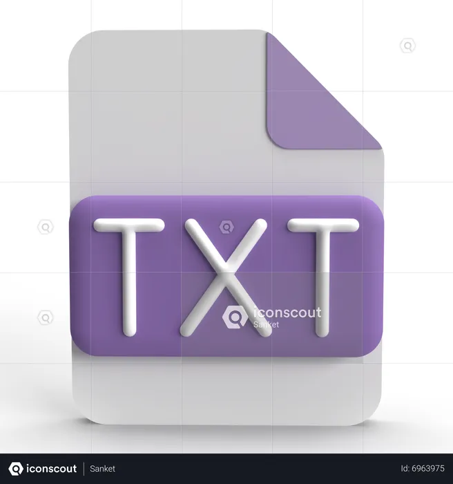 TXT File  3D Icon