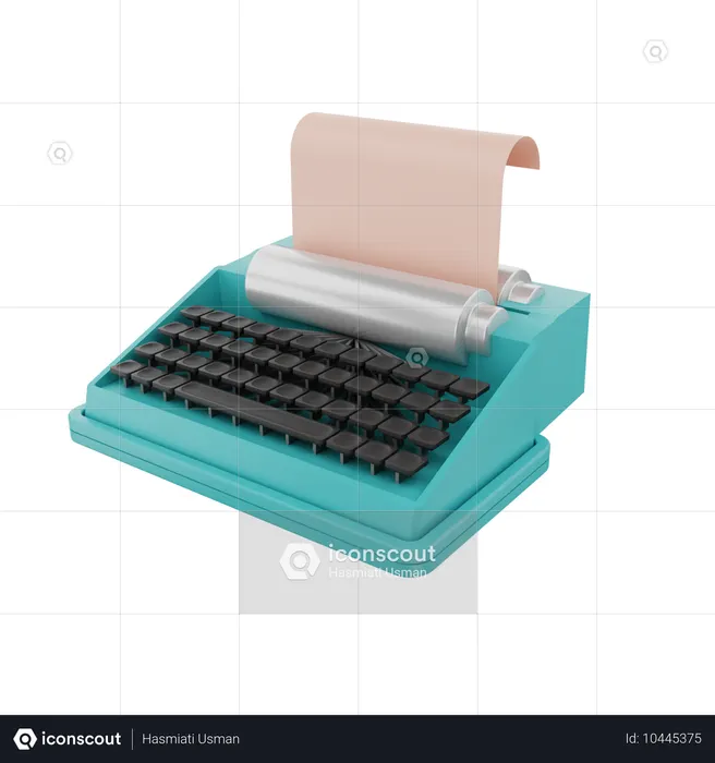 Type Writing Machine  3D Icon