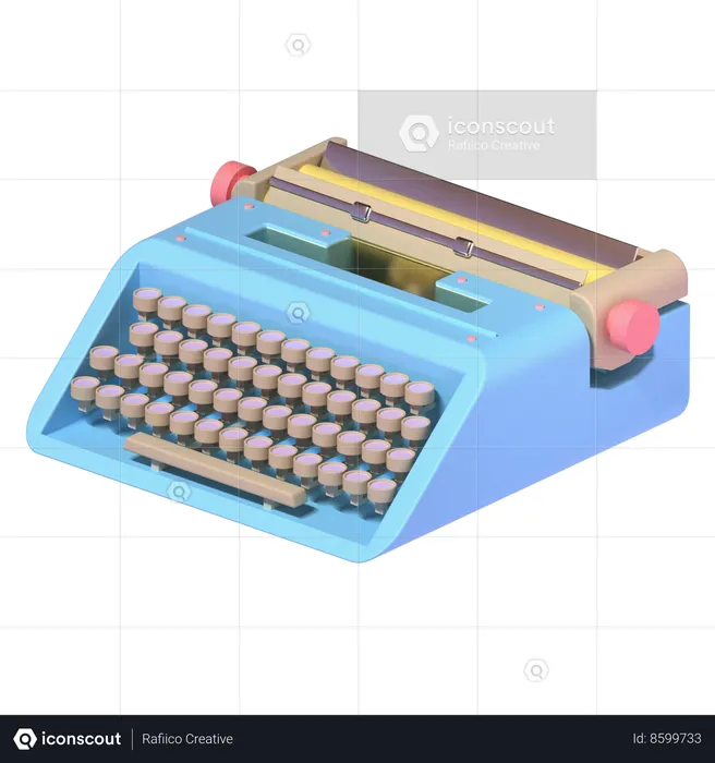 Typewriter  3D Icon