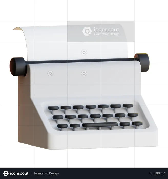 Typewriter  3D Icon