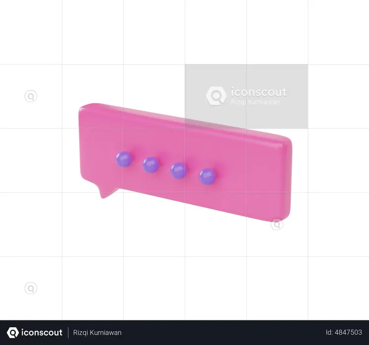 Typing Bubble  3D Icon