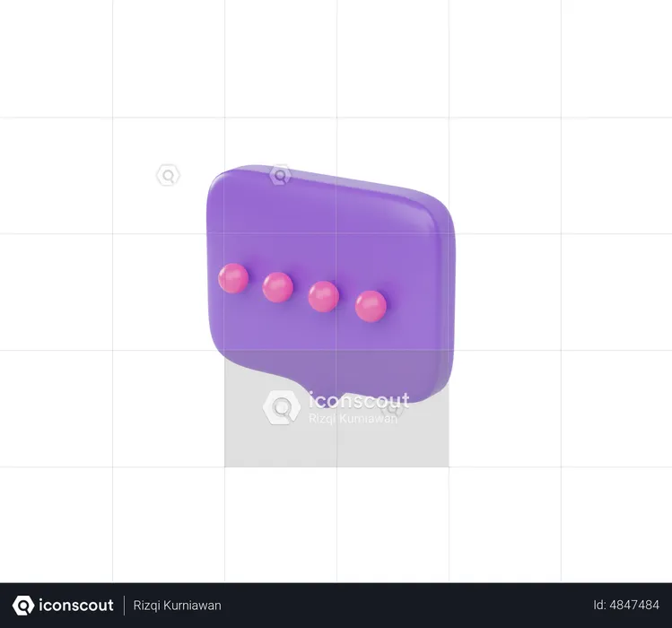 Typing Bubble  3D Icon