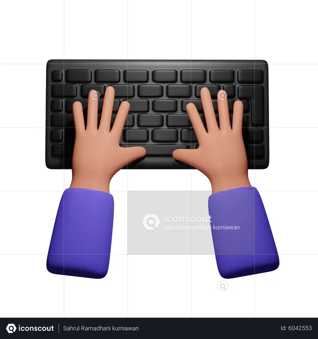 Typing Hand  3D Icon