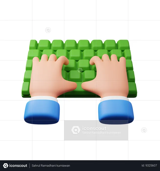 Typing Hand Gesture  3D Icon