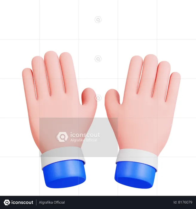 Typing Hands  3D Icon