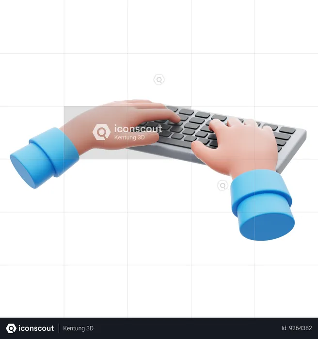 Typing on Keyboard Emoji 3D Icon