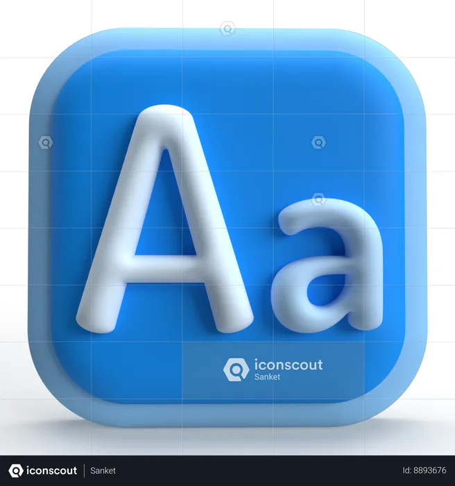 Typographie  3D Icon