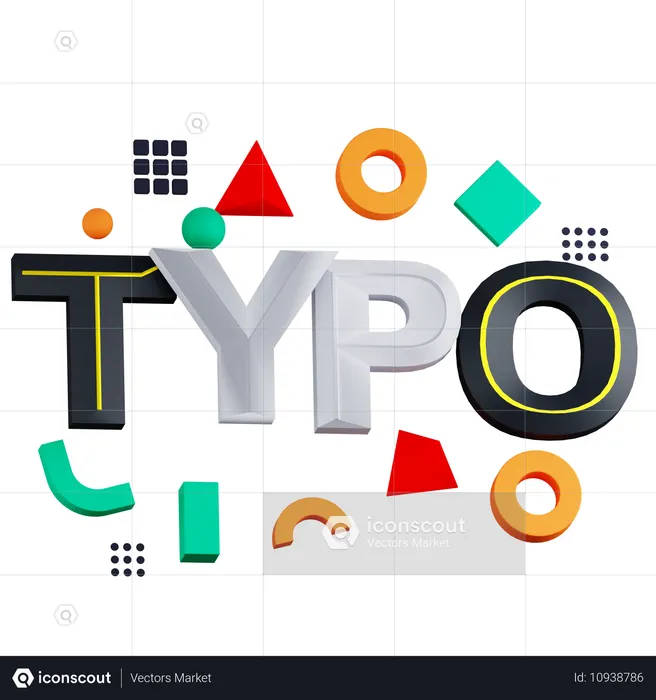 Typographie  3D Icon