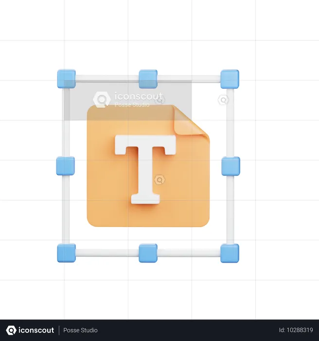 Typography  3D Icon