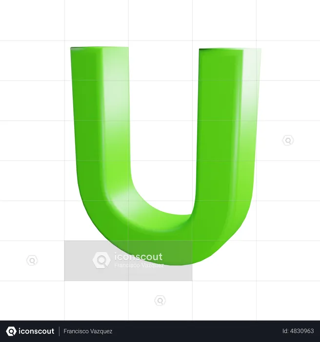 U Letter  3D Icon