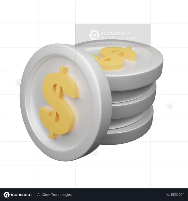 U S dollar  3D Icon