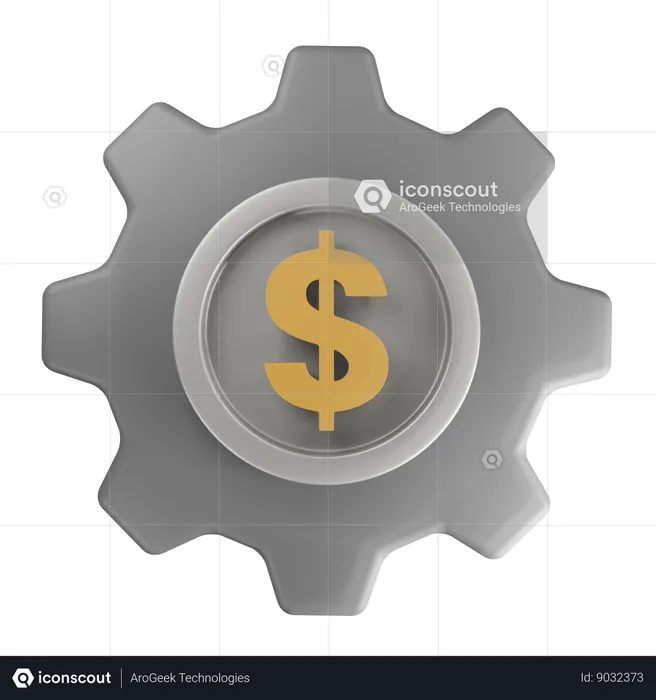 U S dollar Money Management  3D Icon