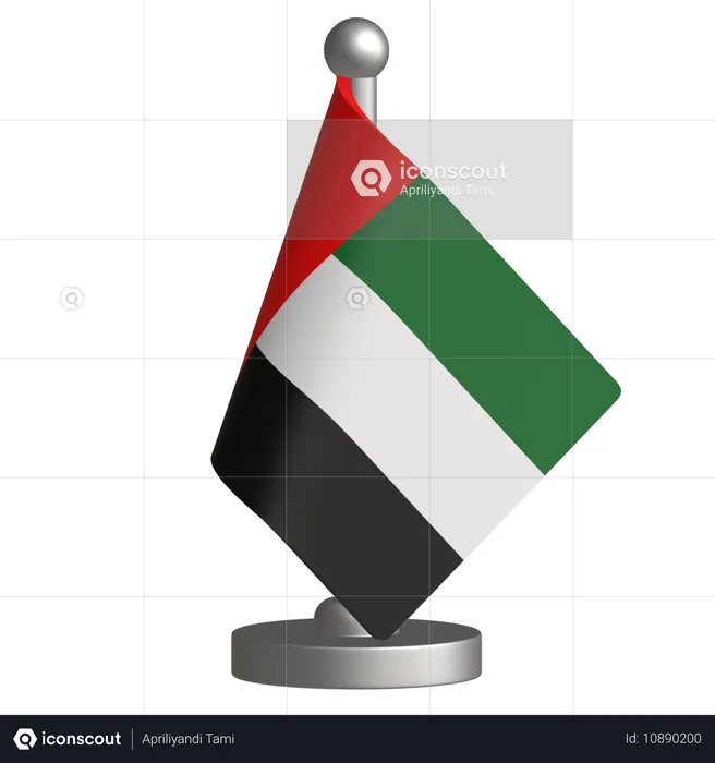 Uae 데스크 플래그  3D Icon