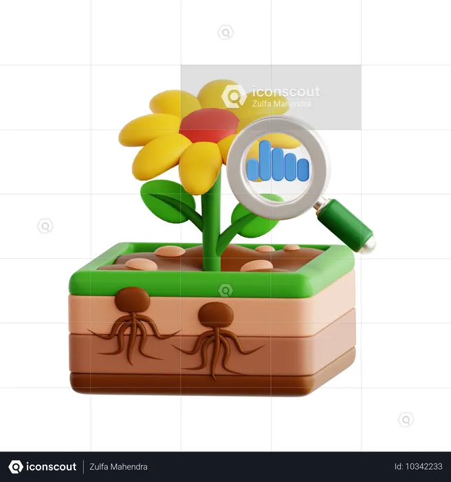 Überwachung der Bodengesundheit  3D Icon