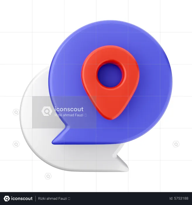 Ubicación del chat  3D Icon