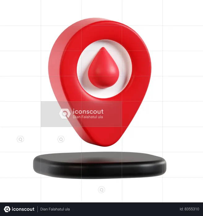 Lugar de donación de sangre  3D Icon