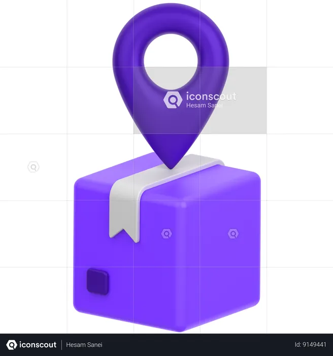 Lugar de entrega  3D Icon