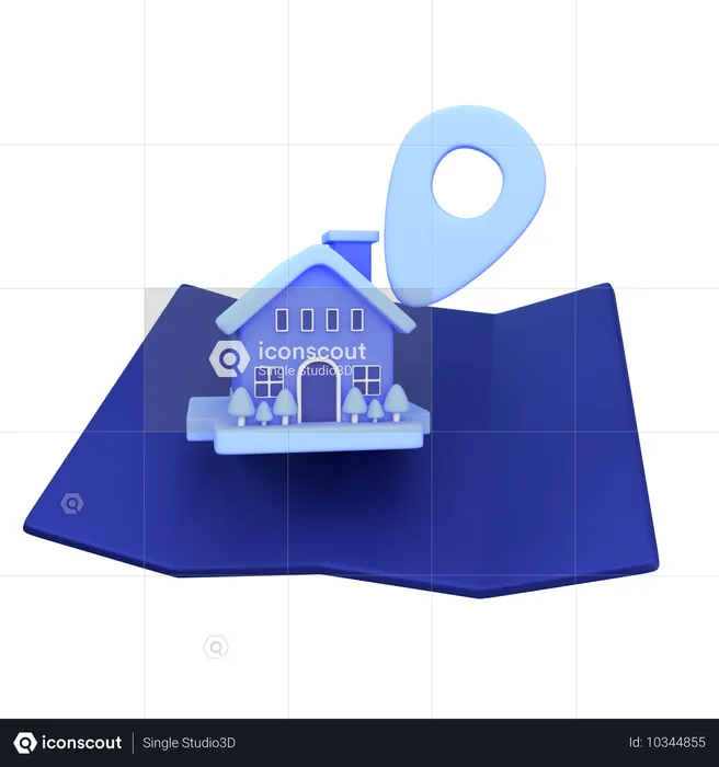 Localización de la casa  3D Icon