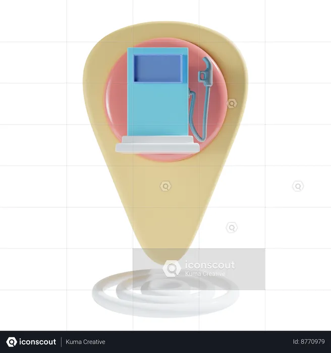 Ubicación de la bomba de combustible  3D Icon