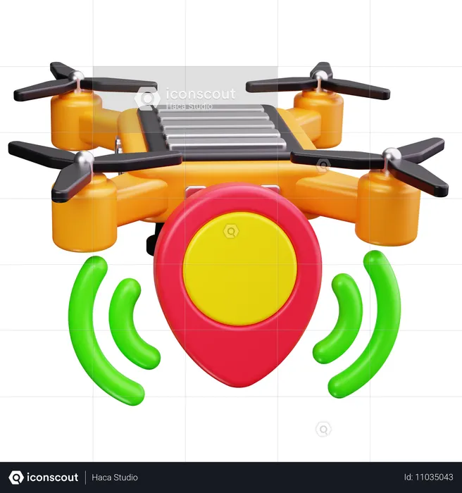 Ubicación del dron  3D Icon