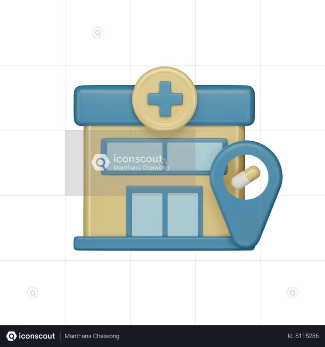 Ubicación de la farmacia  3D Icon