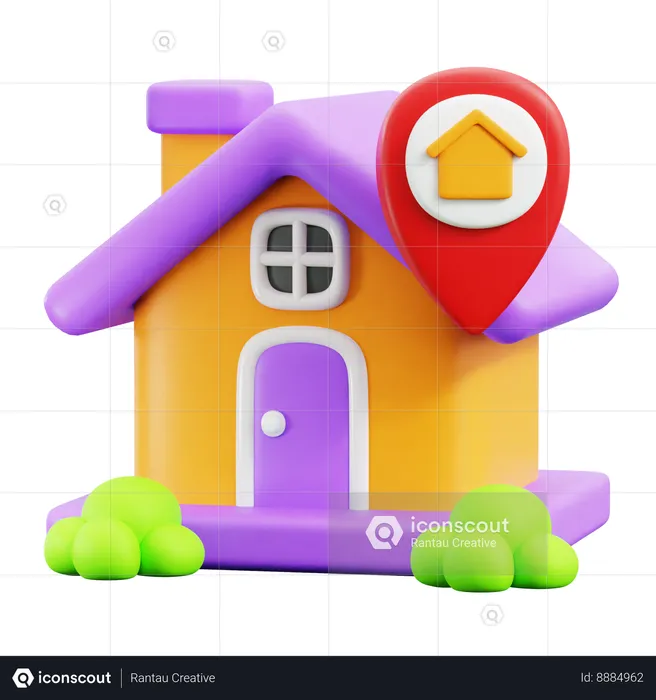 Localización de la casa  3D Icon