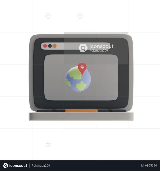 Ubicación internacional  3D Icon