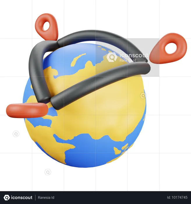 Ubicación mundial  3D Icon
