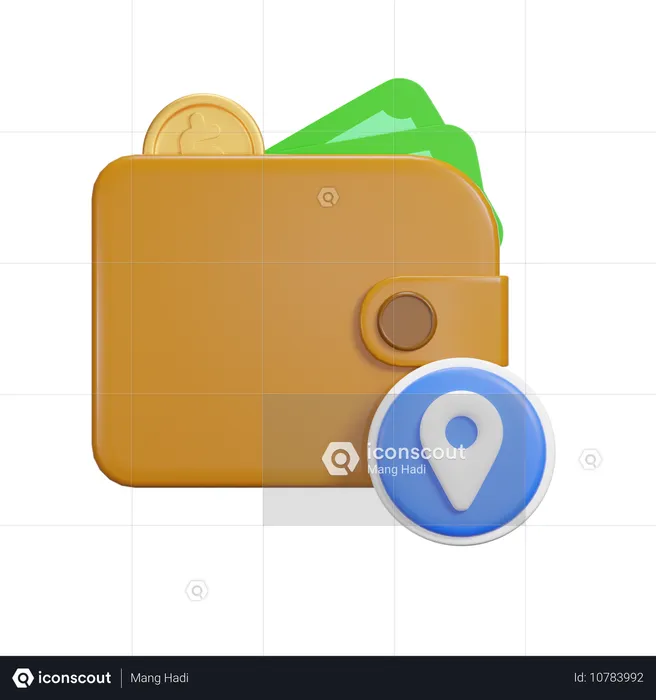 Pago por ubicación  3D Icon