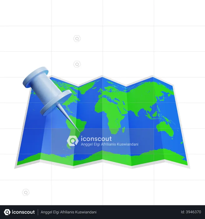 Marcador de ubicación  3D Illustration