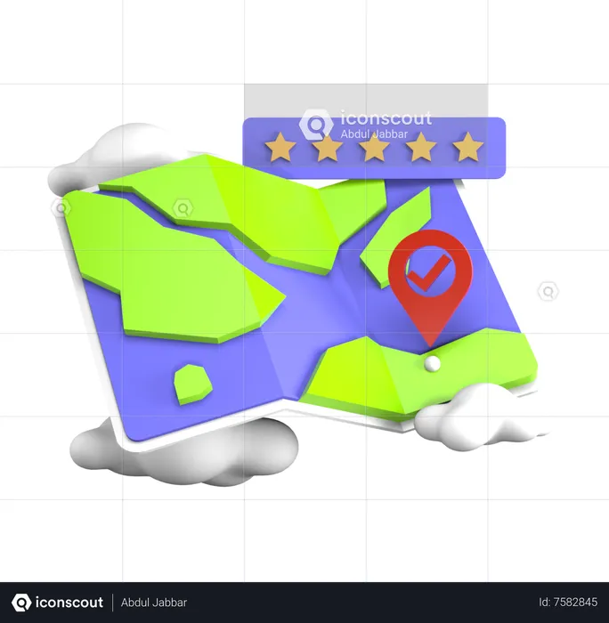 Calificación de ubicación  3D Icon