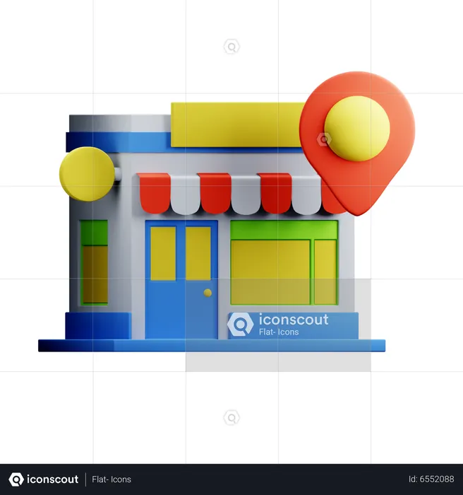 Ubicación de la tienda  3D Icon