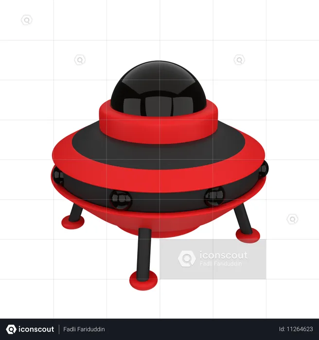 UFO fliegende Untertasse  3D Icon