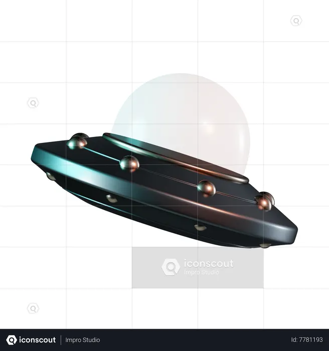 Ufo Flying  3D Icon