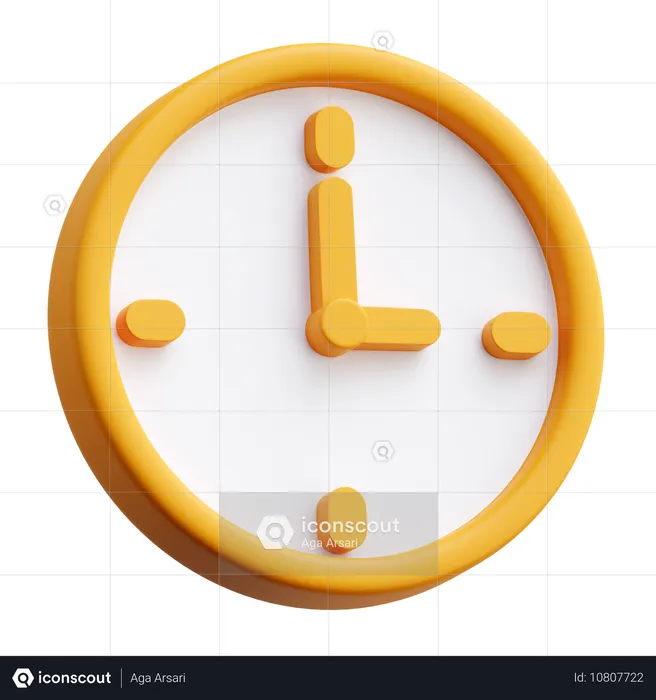 Uhr  3D Icon