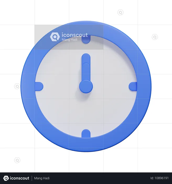 Uhr  3D Icon