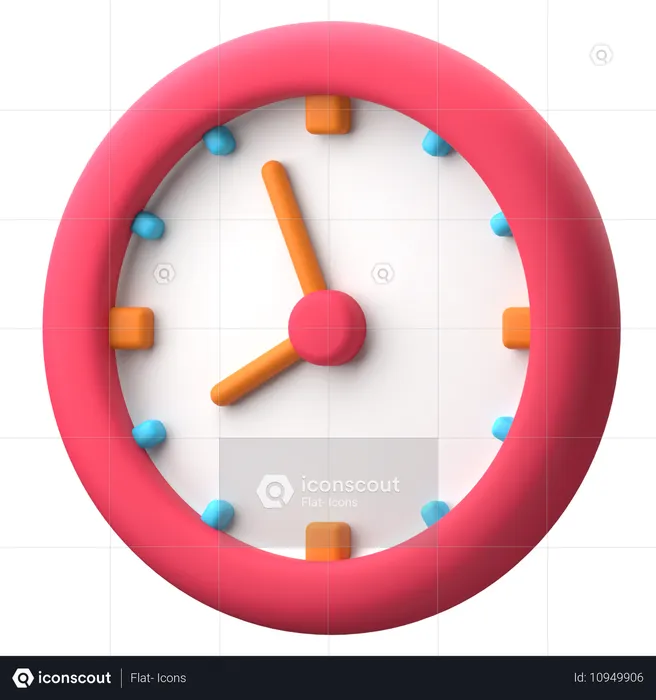 Uhr  3D Icon