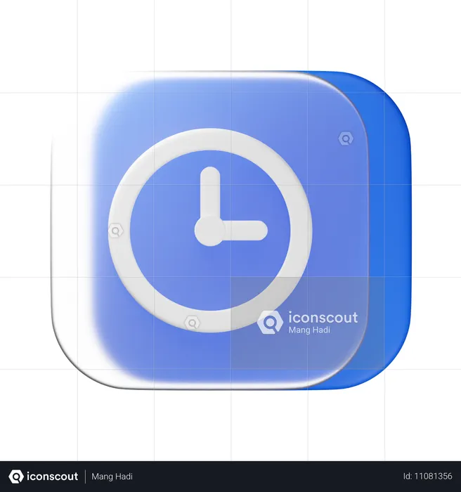 Uhr  3D Icon