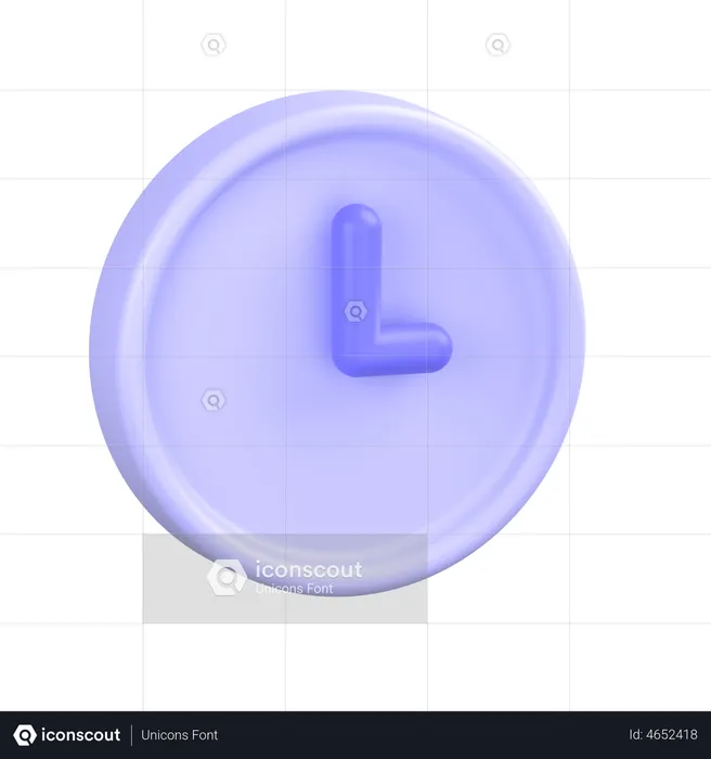 Uhr  3D Icon