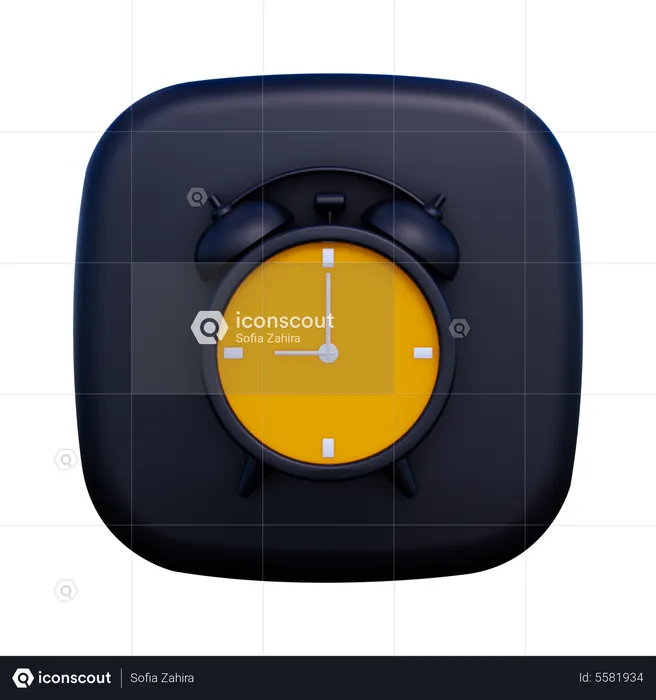 Uhr  3D Icon