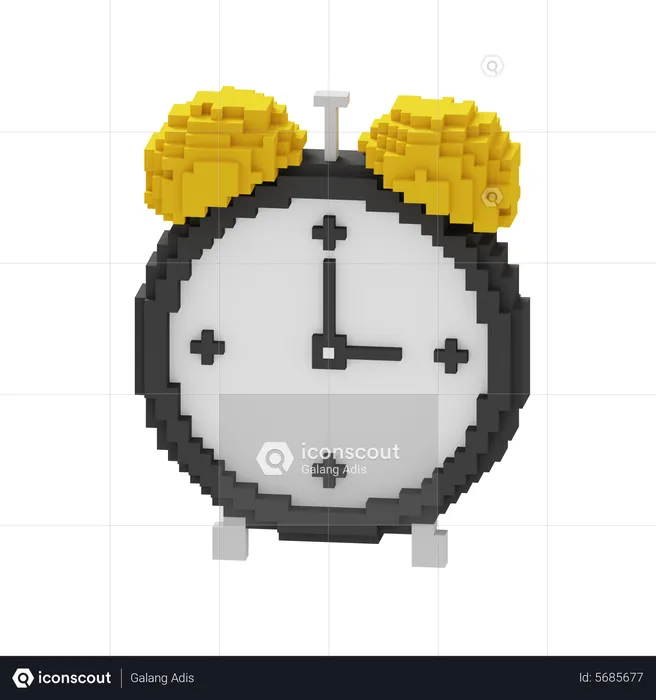 Uhr  3D Icon