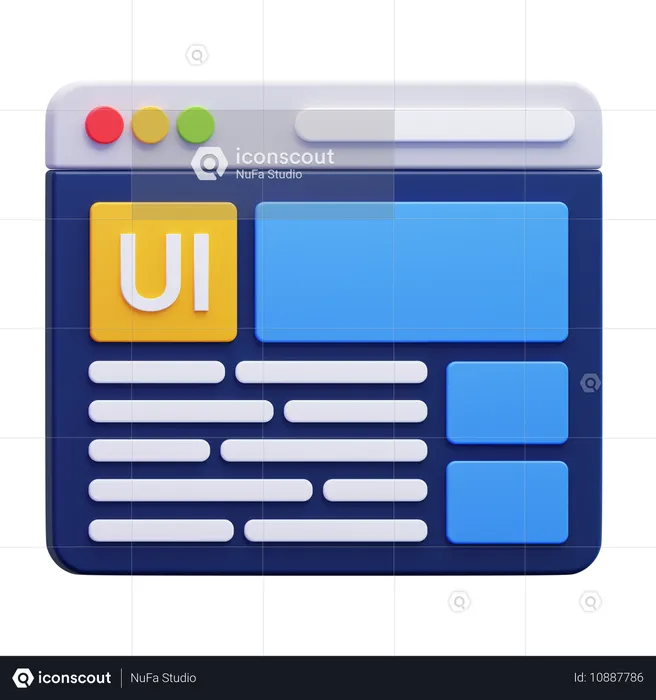 Ui Design Website  3D Icon