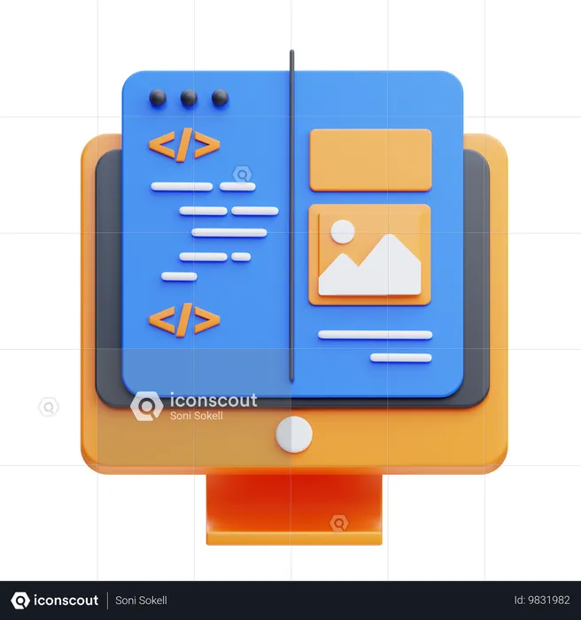 UI UX  3D Icon