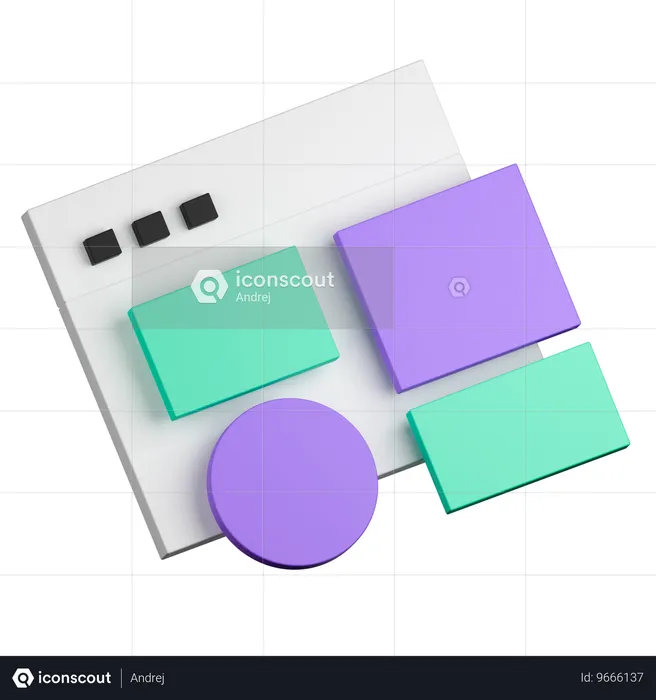 Ui wireframe  3D Icon