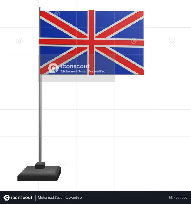 Britische Flagge Flag 3D Icon