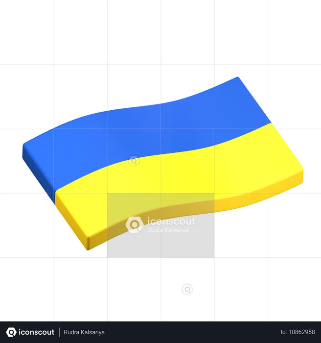 ウクライナ Flag 3D Icon