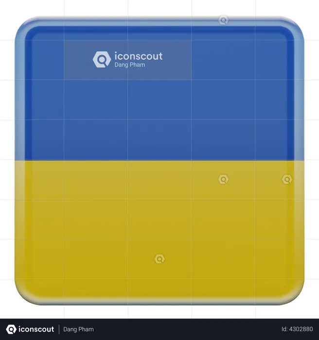 Ukraine Flag Flag 3D Illustration