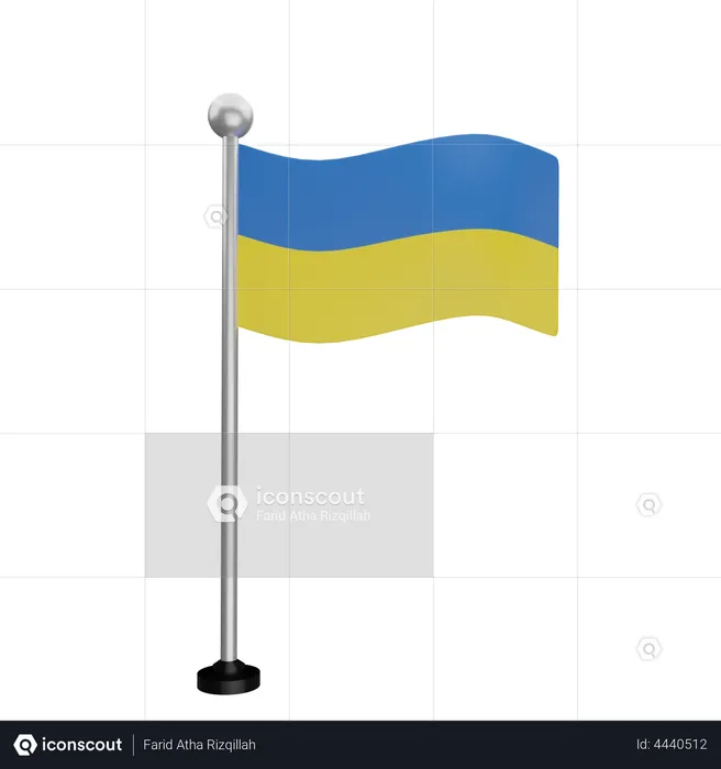 Ukraine Flag Flag 3D Flag